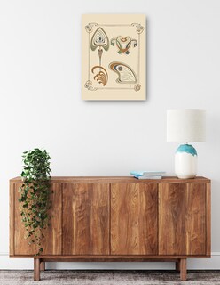 Foto 1 | Foto 1 | Cuadro Decorativo - Diseño Abstracto Basado En Alas Y Formas De Hojas. (1900)- Alphonse Mucha -impresión En Lienzo - Fine Art Tj