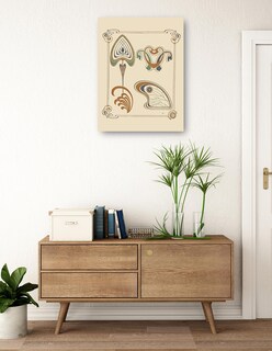 Foto 2 | Foto 2 | Cuadro Decorativo - Diseño Abstracto Basado En Alas Y Formas De Hojas. (1900)- Alphonse Mucha -impresión En Lienzo - Fine Art Tj