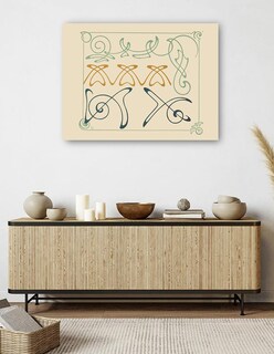 Foto 4 | Foto 4 | Cuadro Decorativo - Diseño Abstracto Basado En Arabescos (1900)- Alphonse Mucha - 69x92 - Impresión En Lienzo - Fine Art Tj