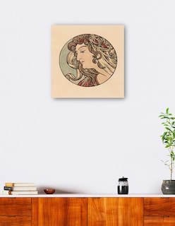 Foto 4 | Foto 4 | Cuadro Decorativo - Vidriera Para La Fachada De La Boutique Fouquet Vi- Alphonse Mucha -51x51- Impresión En Lienzo - Fine Art Tj