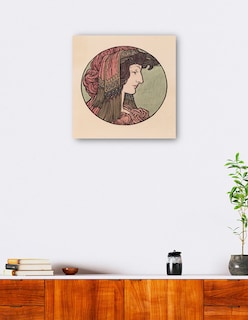 Foto 4 | Foto 4 | Cuadro Decorativo - Vidriera Para La Fachada De La Boutique Fouquet V- Alphonse Mucha -51x51 - Impresión En Lienzo - Fine Art Tj