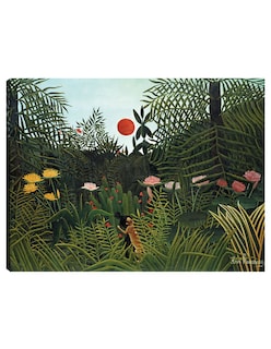 Foto 1 | Foto 1 | Cuadro Decorativo - Tigre En Una Tormenta Tropical (1891)- Henri Rousseau - Paisaje - 28x36 - Impresión En Lienzo - Fine Art Tj