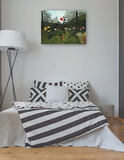 Foto 3 | Foto 3 | Cuadro Decorativo - Tigre En Una Tormenta Tropical (1891)- Henri Rousseau - Paisaje - 28x36 - Impresión En Lienzo - Fine Art Tj