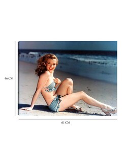 Foto 6 | Foto 6 | Cuadro Decorativo - Marilyn Monroe, Postal- Unknown - Religión - 46x61 - Impresión En Lienzo - Fine Art Tj