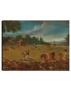 Foto 1 | Foto 1 | Cuadro Decorativo - El Fin De La Caza, C. 1800- American 19th Century - Paisaje - 77x102 - Impresión En Lienzo - Fine Art Tj