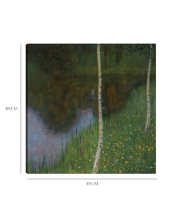 Foto 6 | Foto 6 | Cuadro Decorativo - A Orillas Del Lago Con Abedules- Gustav Klimt - Paisaje - 89x89 - Impresión En Lienzo - Fine Art Tj