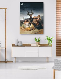 Foto 5 | Foto 5 | Cuadro Decorativo - Arte Del Sábado De Brujas- Franciso De Goya - Religión - 28x36 - Impresión En Lienzo - Fine Art Tj