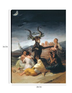 Foto 6 | Foto 6 | Cuadro Decorativo - Arte Del Sábado De Brujas- Franciso De Goya - Religión - 28x36 - Impresión En Lienzo - Fine Art Tj