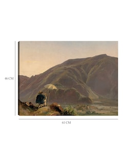 Foto 6 | Foto 6 | Cuadro Decorativo - Vista De Bolzano Con Un Pintor- Jules Coignet - Paisaje - 46x61 - Impresión En Lienzo - Fine Art Tj