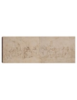 Cuadro Decorativo - La Última Cena, C. 1515- Leonardo Da Vinci - Religión - 44x117 - Impresión En Lienzo - Fine Art Tj