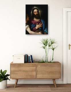 Foto 3 | Foto 3 | Cuadro Decorativo - La Tentación De Cristo (c. 1516-25)- Titian - Religión - 46x61 - Impresión En Lienzo - Fine Art Tj
