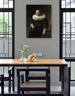 Foto 4 | Foto 4 | Cuadro Decorativo - Retrato De Una Mujer (1632)- Rembrandt Van Rijn - Fotografía - 28x36 - Impresión En Lienzo - Fine Art Tj