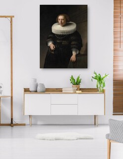 Foto 5 | Foto 5 | Cuadro Decorativo - Retrato De Una Mujer (1632)- Rembrandt Van Rijn - Fotografía - 28x36 - Impresión En Lienzo - Fine Art Tj