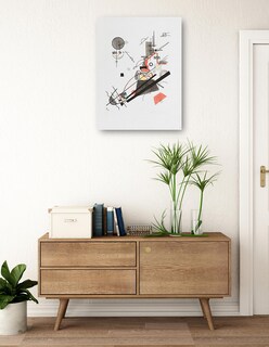 Foto 3 | Foto 3 | Cuadro Decorativo - Fröhlicher Aufstieg (1923)- Wassily Kandinsky - Abstracto - 77x102 - Impresión En Lienzo - Fine Art Tj