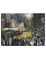 Cuadro Decorativo - Nueva York- George Bellows - Ciudades - 69x92 - Impresión En Lienzo - Fine Art Tj