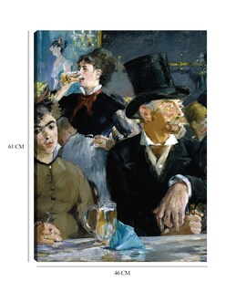 Foto 6 | Foto 6 | Cuadro Decorativo - En El Café- Edouard Manet - Fotografía - 46x61 - Impresión En Lienzo - Fine Art Tj