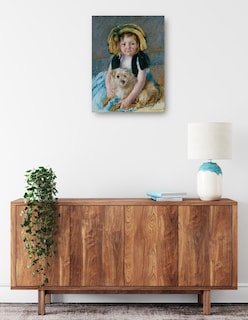Foto 2 | Foto 2 | Cuadro Decorativo - Sara Con Hijo Chien (1901)- Mary Cassatt - Fotografía - 28x36 - Impresión En Lienzo - Fine Art Tj