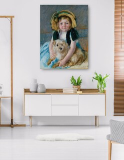 Foto 5 | Foto 5 | Cuadro Decorativo - Sara Con Hijo Chien (1901)- Mary Cassatt - Fotografía - 28x36 - Impresión En Lienzo - Fine Art Tj