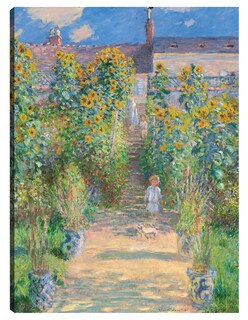 Foto 1 | Foto 1 | Cuadro Decorativo - El Jardín Del Artista En Vetheuil- Claude Monet - Paisaje - 46x61 - Impresión En Lienzo - Fine Art Tj