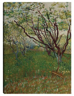 Foto 1 | Foto 1 | Cuadro Decorativo - El Huerto Floreciente (1888)- Vincent Van Gogh - Paisaje - 107x143 - Impresión En Lienzo - Fine Art Tj