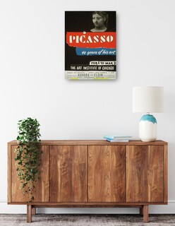 Foto 2 | Foto 2 | Cuadro Decorativo - Picasso–40 Años De Su Arte (1936)- Picasso - Frases - 28x36 - Impresión En Lienzo - Fine Art Tj