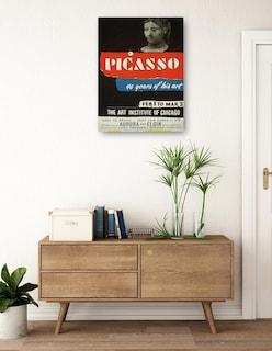 Foto 3 | Foto 3 | Cuadro Decorativo - Picasso–40 Años De Su Arte (1936)- Picasso - Frases - 28x36 - Impresión En Lienzo - Fine Art Tj