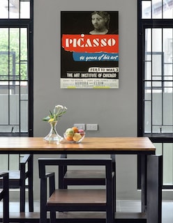 Foto 4 | Foto 4 | Cuadro Decorativo - Picasso–40 Años De Su Arte (1936)- Picasso - Frases - 28x36 - Impresión En Lienzo - Fine Art Tj