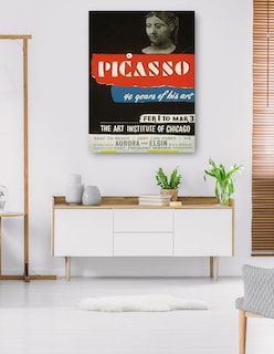 Foto 5 | Foto 5 | Cuadro Decorativo - Picasso–40 Años De Su Arte (1936)- Picasso - Frases - 28x36 - Impresión En Lienzo - Fine Art Tj