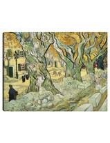 Cuadro Decorativo - Los Reparadores De Carreteras- Vincent Van Gogh - Paisaje - 77x102 - Impresión En Lienzo - Fine Art Tj