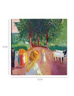 Foto 6 | Foto 6 | Cuadro Decorativo - Coqueteando En El Parque (1942)- Edvard Munch - Fotografía - 72x72 - Impresión En Lienzo - Fine Art Tj