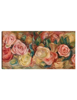Foto 1 | Foto 1 | Cuadro Decorativo - Rosas (rosas) (c. 1912)- Pierre-auguste Renoir - Floral - 46x89 - Impresión En Lienzo - Fine Art Tj