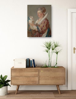 Foto 3 | Foto 3 | Cuadro Decorativo - Una Mujer Con Un Perro- Jean Honore Fragonard - Fotografía - 69x92 - Impresión En Lienzo - Fine Art Tj
