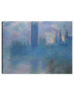 Foto 1 | Foto 1 | Cuadro Decorativo - Casas Del Parlamento, Londres (1900)- Claude Monet - Abstracto - 28x36 - Impresión En Lienzo - Fine Art Tj