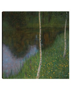 Foto 1 | Foto 1 | Cuadro Decorativo - A Orillas Del Lago Con Abedules- Gustav Klimt - Paisaje - 51x51 - Impresión En Lienzo - Fine Art Tj