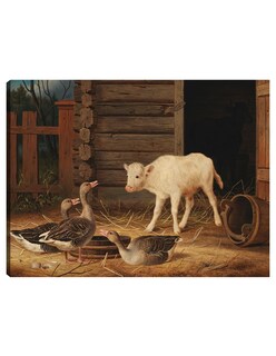 Foto 1 | Foto 1 | Cuadro Decorativo - La Sorpresa (1880)- Ferdinand Von Wright - Religión - 46x61 - Impresión En Lienzo - Fine Art Tj