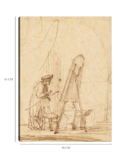 Foto 6 | Foto 6 | Cuadro Decorativo - Un Artista En Su Estudio (1630)- Rembrandt Van Rijn - Abstracto - 46x61 - Impresión En Lienzo - Fine Art Tj