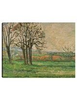 Cuadro Decorativo - Los Árboles Desnudos En Jas De Bouffan- Paul Cézanne - Religión - 69x92 - Impresión En Lienzo - Fine Art Tj