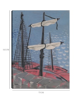 Foto 6 | Foto 6 | Cuadro Decorativo - Barcos De Pesca (1932)- Mikuláš Galanda - Costa - 77x102 - Impresión En Lienzo - Fine Art Tj