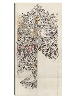 Foto 1 | Foto 1 | Cuadro Decorativo - Paloma Y Rosa (1879)- William Morris - Abstracto - 34x64 - Impresión En Lienzo - Fine Art Tj