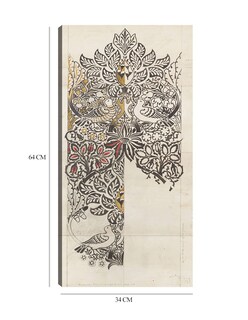 Foto 6 | Foto 6 | Cuadro Decorativo - Paloma Y Rosa (1879)- William Morris - Abstracto - 34x64 - Impresión En Lienzo - Fine Art Tj