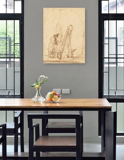 Foto 4 | Foto 4 | Cuadro Decorativo - Un Artista En Su Estudio (1630)- Rembrandt Van Rijn - Abstracto - 28x36 - Impresión En Lienzo - Fine Art Tj