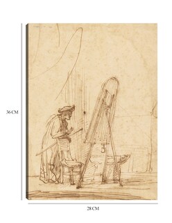 Foto 6 | Foto 6 | Cuadro Decorativo - Un Artista En Su Estudio (1630)- Rembrandt Van Rijn - Abstracto - 28x36 - Impresión En Lienzo - Fine Art Tj