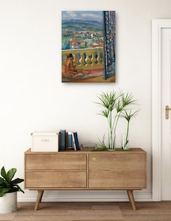 Foto 3 | Foto 3 | Cuadro Decorativo - Le Cannet, El Rideau Bleu (1926)- Henri Lebasque - Fotografía - 28x36 - Impresión En Lienzo - Fine Art Tj