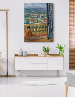 Foto 5 | Foto 5 | Cuadro Decorativo - Le Cannet, El Rideau Bleu (1926)- Henri Lebasque - Fotografía - 28x36 - Impresión En Lienzo - Fine Art Tj