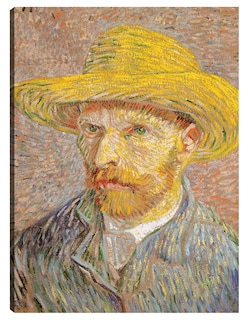 Foto 1 | Foto 1 | Cuadro Decorativo - Autorretrato Con Sombrero De Paja- Vincent Van Gogh - Fotografía - 46x61 - Impresión En Lienzo - Fine Art Tj