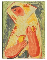 Cuadro Decorativo - Mujer Con Frutas (1937-1938)- Mikuláš Galanda - Abstracto - 28x36 - Impresión En Lienzo - Fine Art Tj