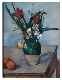 Foto 1 | Foto 1 | Cuadro Decorativo - El Jarrón De Tulipanes (c. 1890)- Paul Cézanne - Floral - 28x36 - Impresión En Lienzo - Fine Art Tj