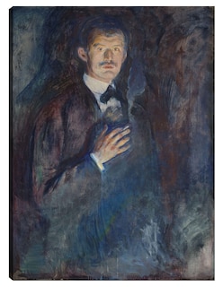 Foto 1 | Foto 1 | Cuadro Decorativo - Autorretrato Con Cigarrillo (1895)- Edvard Munch - Fotografía - 107x143 - Impresión En Lienzo - Fine Art Tj