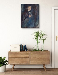 Foto 3 | Foto 3 | Cuadro Decorativo - Autorretrato Con Cigarrillo (1895)- Edvard Munch - Fotografía - 107x143 - Impresión En Lienzo - Fine Art Tj