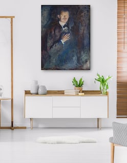 Foto 5 | Foto 5 | Cuadro Decorativo - Autorretrato Con Cigarrillo (1895)- Edvard Munch - Fotografía - 107x143 - Impresión En Lienzo - Fine Art Tj